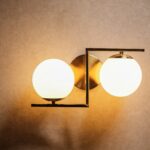 Matt finish milky globe wall light by glitteron lights