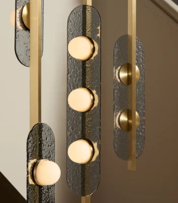 Brass finish vertical chandeliers by glitteron lights