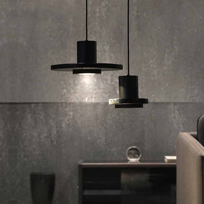 Minimal aesthetic black pendant by glitteron lights