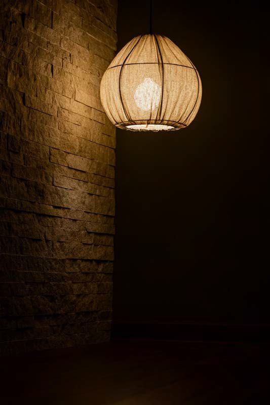 Fabric hanging light by glitteron light