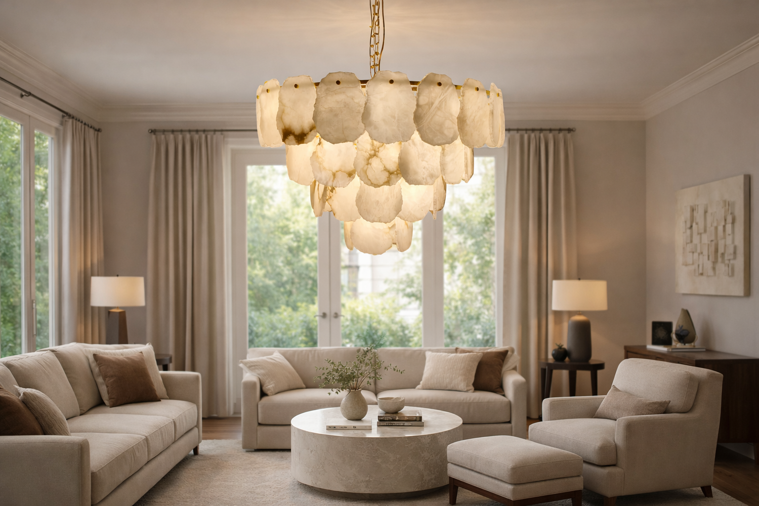 Modern alabaster luxury chandelier by glitteron lights Modern alabaster luxury chandelier by glitteron lights