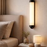 Sleek echo glow bk finish minimal wall light by glitteron lights