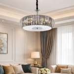 Smokey chandelier for commercial spaces by glitteron lights
