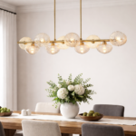 Mid-Century linear chandelier by glitteron lights