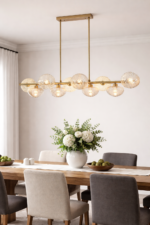 Mid-Century linear chandelier by glitteron lights