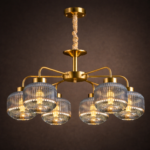 Black smokey glass chandelier for residential spaces by glitteron lights