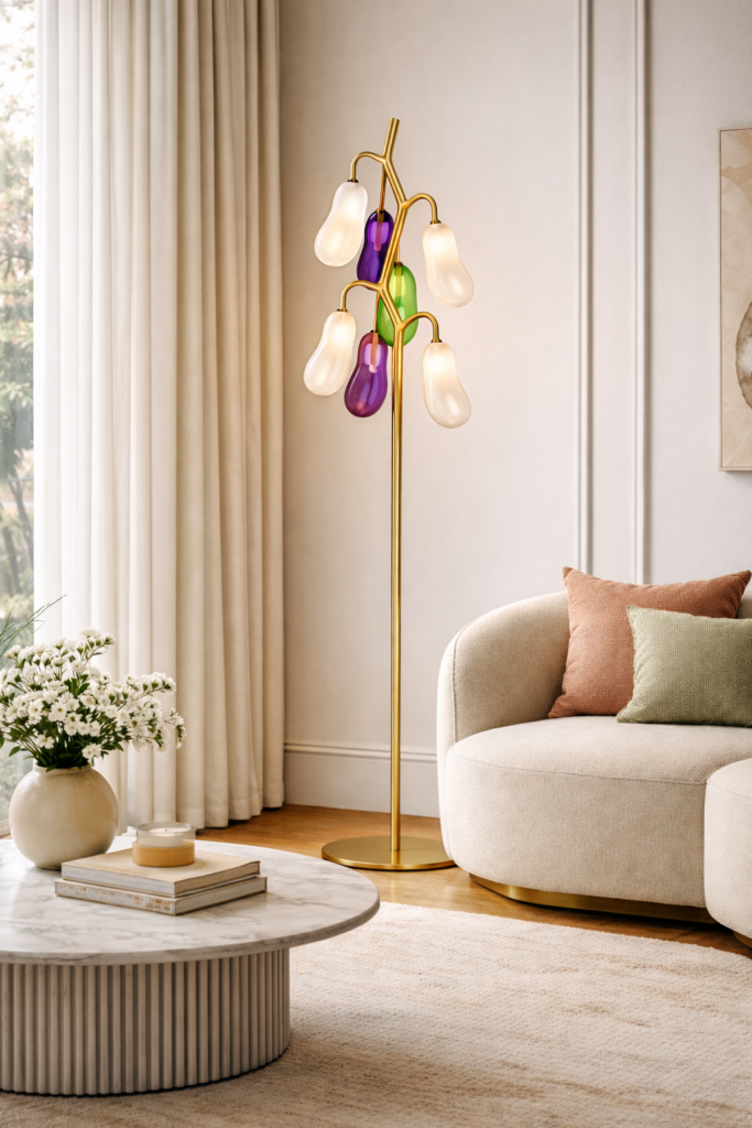 Stylish floor lamp to enhance rooms ambiance by glitteron lights
