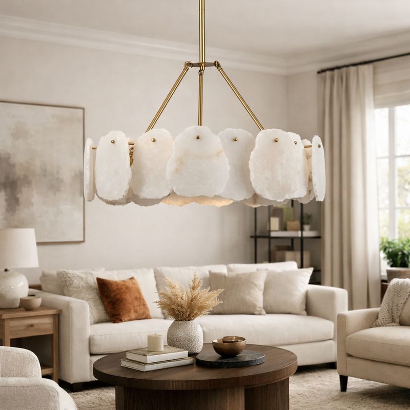 Modern alabaster chandelier by glitteron lights
