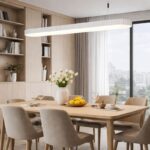 Modern oval linear chandelier for conference spaces by glitteron lights