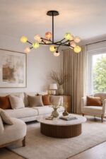 Mid-century modern chandelier for modern living rooms