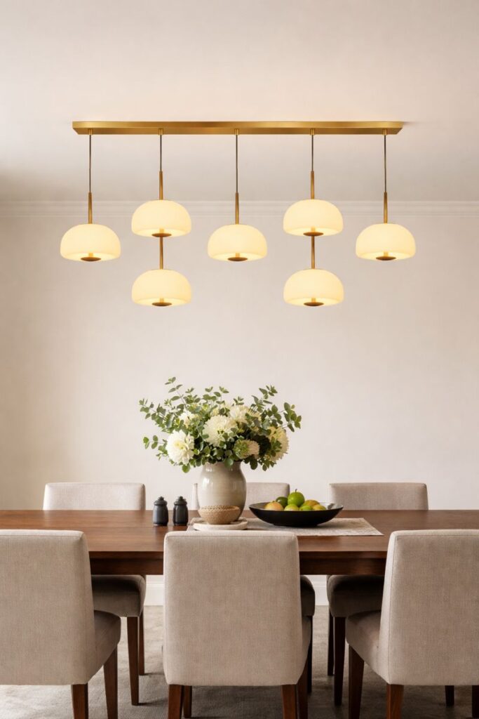 Modern chandelier for soft illumination to any commercial interior styles
