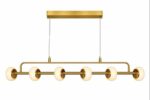 Modern linear chandelier for minimal architectural collection