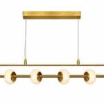 Modern linear chandelier for minimal architectural collection