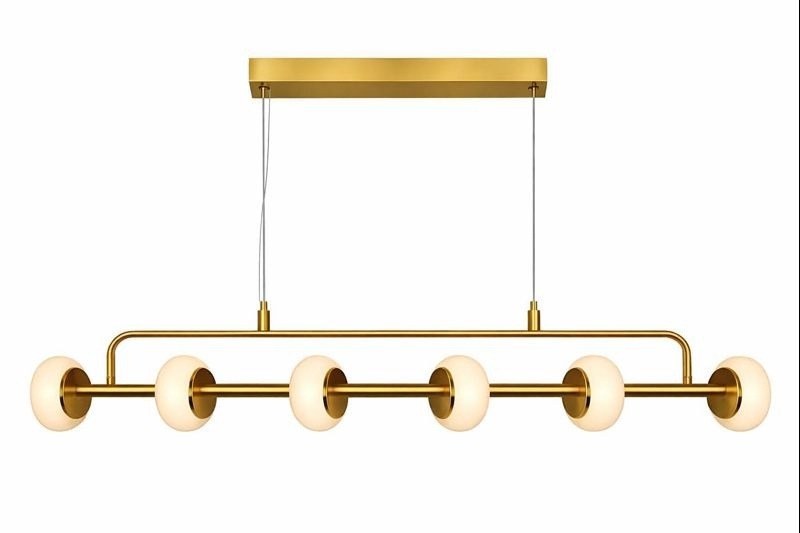 Modern linear chandelier for minimal architectural collection